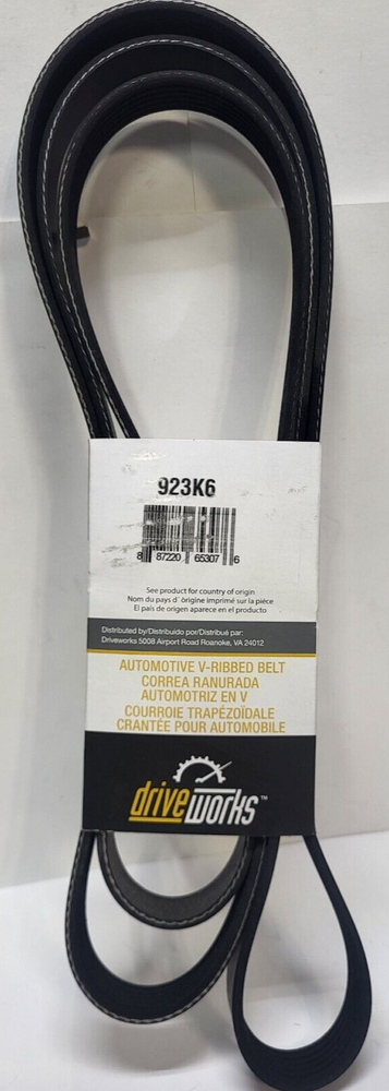 Drive Works 923K6 High-Performance Serpentine Belt