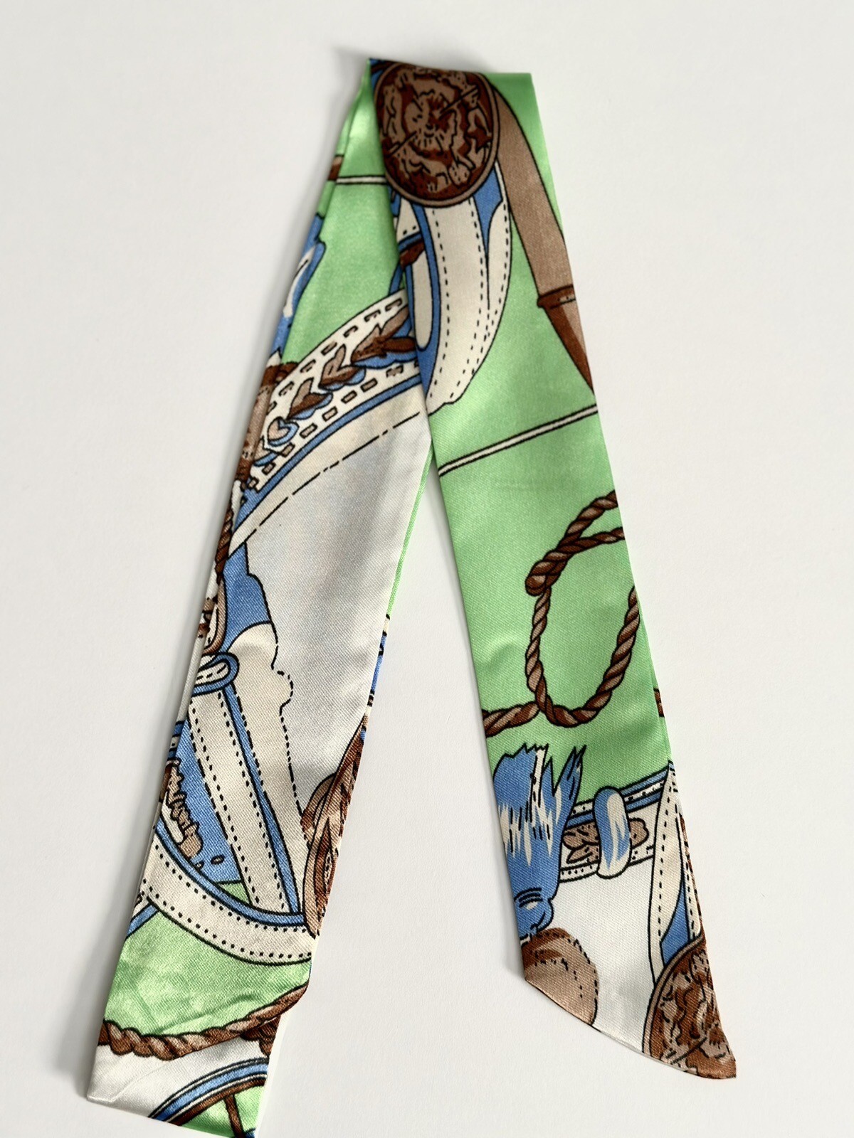 Twill Handbag Handle Wrap Scarf - Versatile Neck or Hair Accessory-image