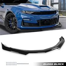 Fits For 16-22 Chevy Camaro 1LE Style Gloss Black Front Bumper Lip Splitter ABS