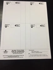 Compatible Rowe AMI CD jukebox Cards full sheets 100 blank title strip READ Desc