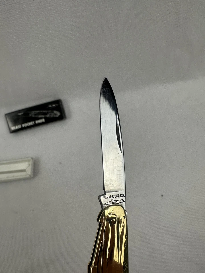 Navaja de Bolsillo Parker Cut Co Figura India y Mango de Arco Acero Quirúrgico Rara De Colección Foto 3 de 4