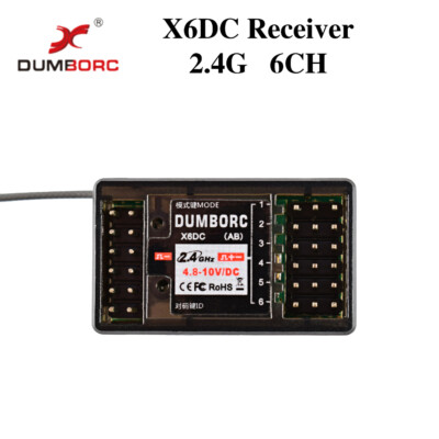 DUMBORC RC 2.4G 6CH X6DC Receiver for X4 X5 X6 RC Transmitter RC Car Boat