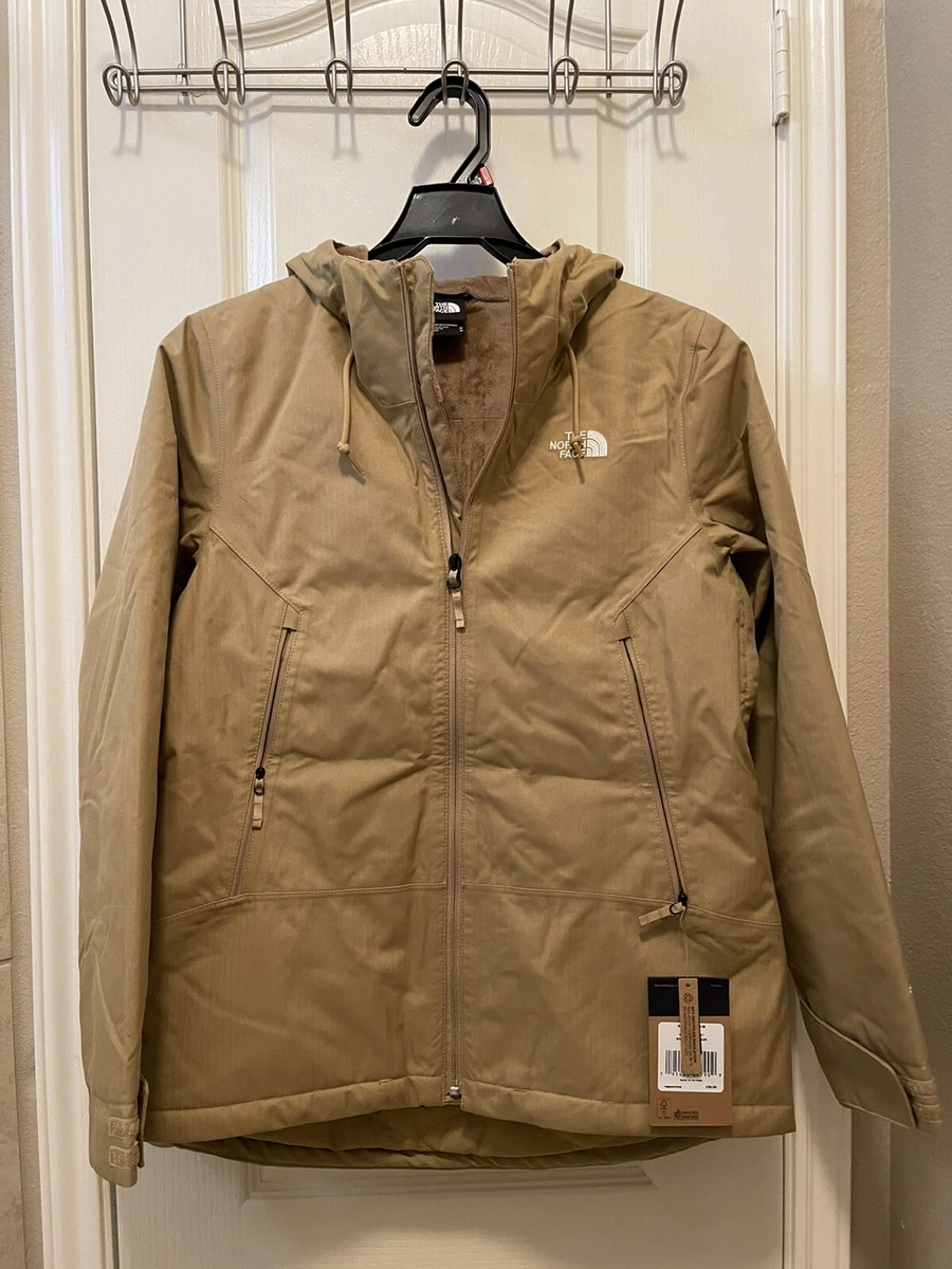 NWT The North Face Womens Inlux Fleece Insulated Waterproof Hooded Jacket Brown