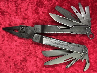 Leatherman Rebar Black Oxide 17 Feature 12 Tool Multi-Tool No Sheath Used (242)