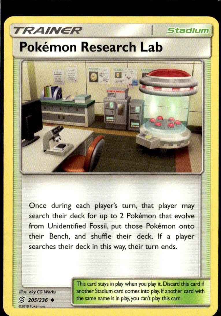 Pokemon Pokémon Research Lab 205/236 Unified Minds Non Holo Uncommon 2 Card Lot