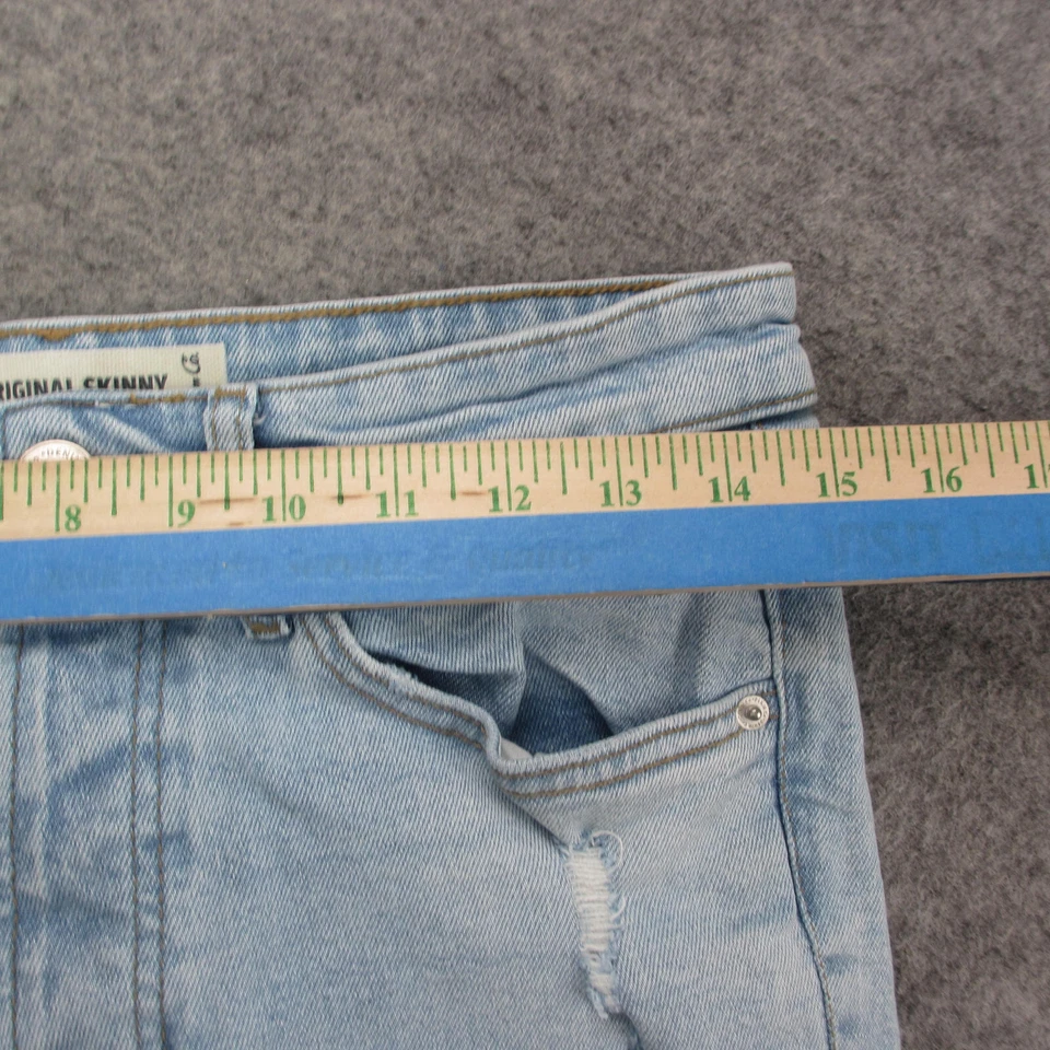 Мужские узкие джинсы Originals 30x28 синие светлые вареные - Изображение 3 из 4