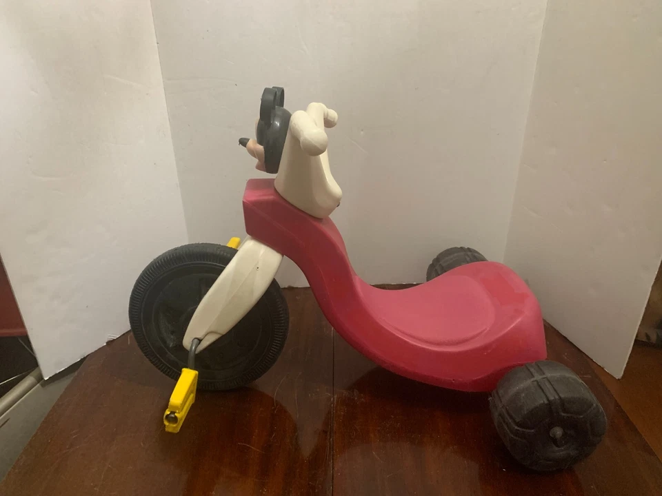 De colección 1988 Playskool Niño 3 Ruedas Plástico Mickey Moues Ciclo Rueda Grande Foto 3 de 4