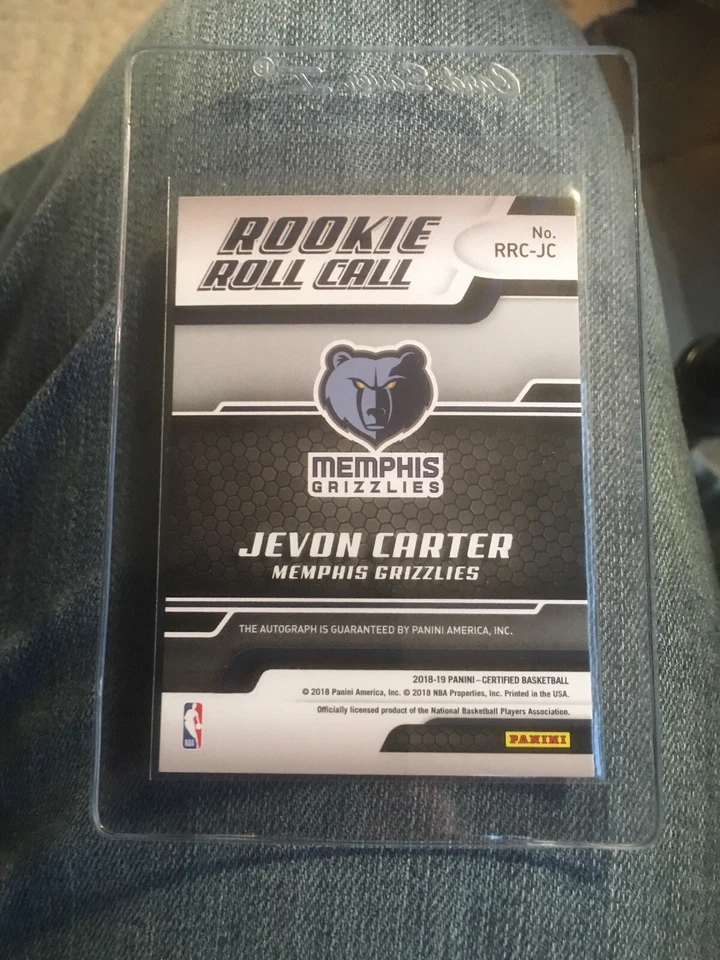 2018-19 Panini Certified Rookie Roll Call Jevon Carter Auto GRIZZLIES - Image 2 of 2