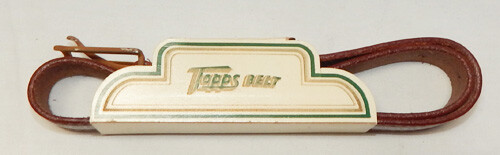 Cinturón TOPPS de cuero trenzado marrón y plateado de los años 40-50 para hombre - Imagen 2 de 4