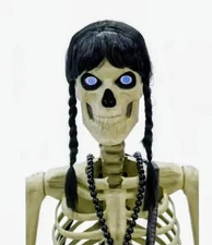 12 Ft. Skeleton Accessory Kit, Wig, Shoes, Purse, Necklace! Brand New In Box!!