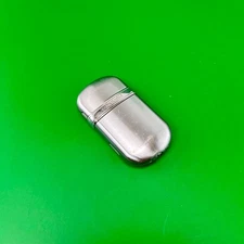 Silver Metal Oil Lighter Pocket Size Used