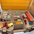 Large Lot Of Used Vintage Hot Wheels And Lesney Matchbox Car Trucks Tractor Case