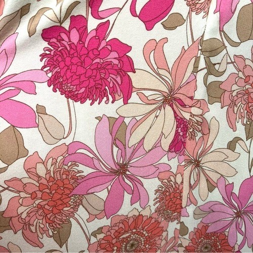 Vici rosa Blumen V-Ausschnitt Halbarm A-Linie langes Maxikleid Damen Large - Bild 8 von 11