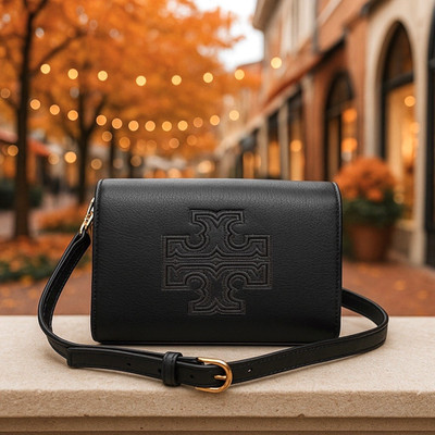 Tory Burch ショルダーバッグ NEW Tory Burch Harper Combo Black Small Messenger Bag/Crossbody