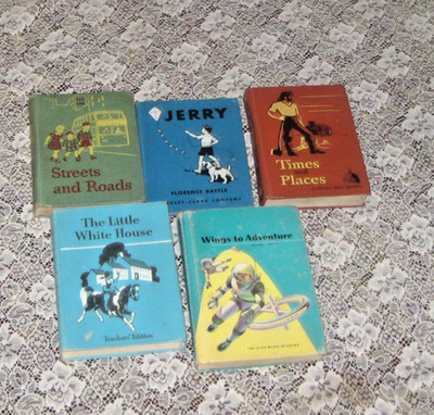 Mixed Lot of 5  Vintage Antique Children s Learning & Reading School Books