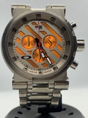 Oakley Hollow Point Uhr Orange Dial Titanium SKU 10-047