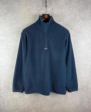 Maine Fleece Mens S Small Blue 1/4 Zip Pullover Casual Jumper