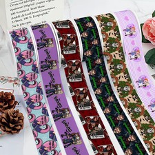 Ribbon Cartoon Terror Print Grosgrain Satin 50 Yards Gift Wrap Hair