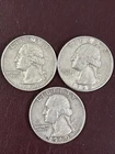 Lot of 3 (1960-D,  1960 Washington Quarters 90% Silver