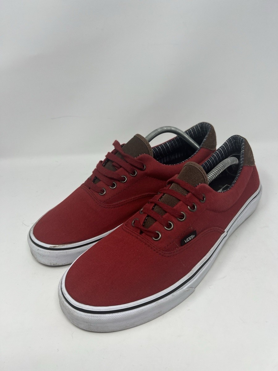 VANS HTF RETIRED CORD & PLAID RED DAHLIA ERA 59 UNISEX Men  display picture 3