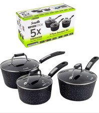 Scoville Neverstick 3 Piece Saucepan Set (Life time Guarantee) & 5 x stronger