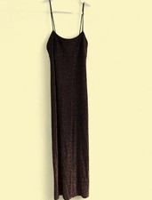 Vintage 90s Rocket Candy Long Black Dress Wit...