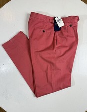  298 Polo Ralph Lauren Men 34 x33 Beltless Salmon Pink Classic Fit Stretch Pants