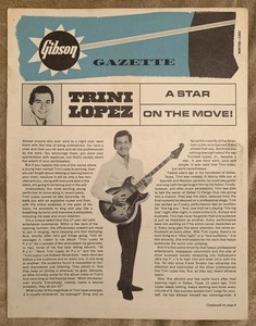 Winter 1965 Gibson Guitars “Gibson Gazette” Newsletter Magazine Not Reprint