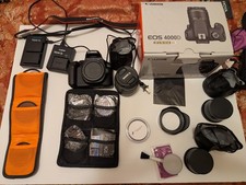 Canon EOS 4000D Camera Accessory Bundle with Lenses, Filters, Flash, Charger