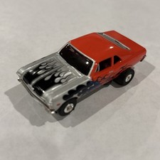 Autoworld R8 Flamed O 69 Nova SS Thunderjet Ultra G HO Slot Car Runs