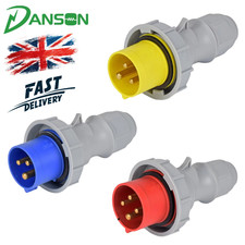 Danson Industrial IP67 Waterproof Plug 16A-32A 2P+E / 3P+E / 3P+N+E 110-415V New