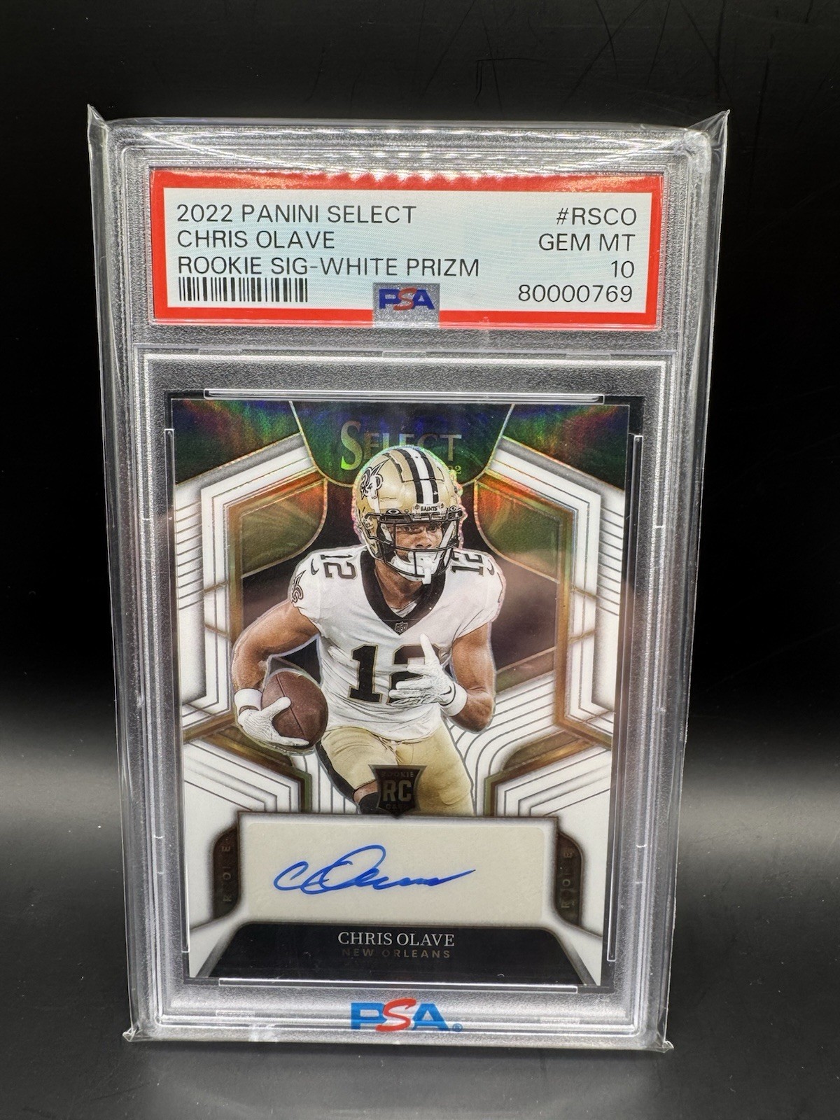 Chris Olave Panini Select Rookie Signatures #RSCO White