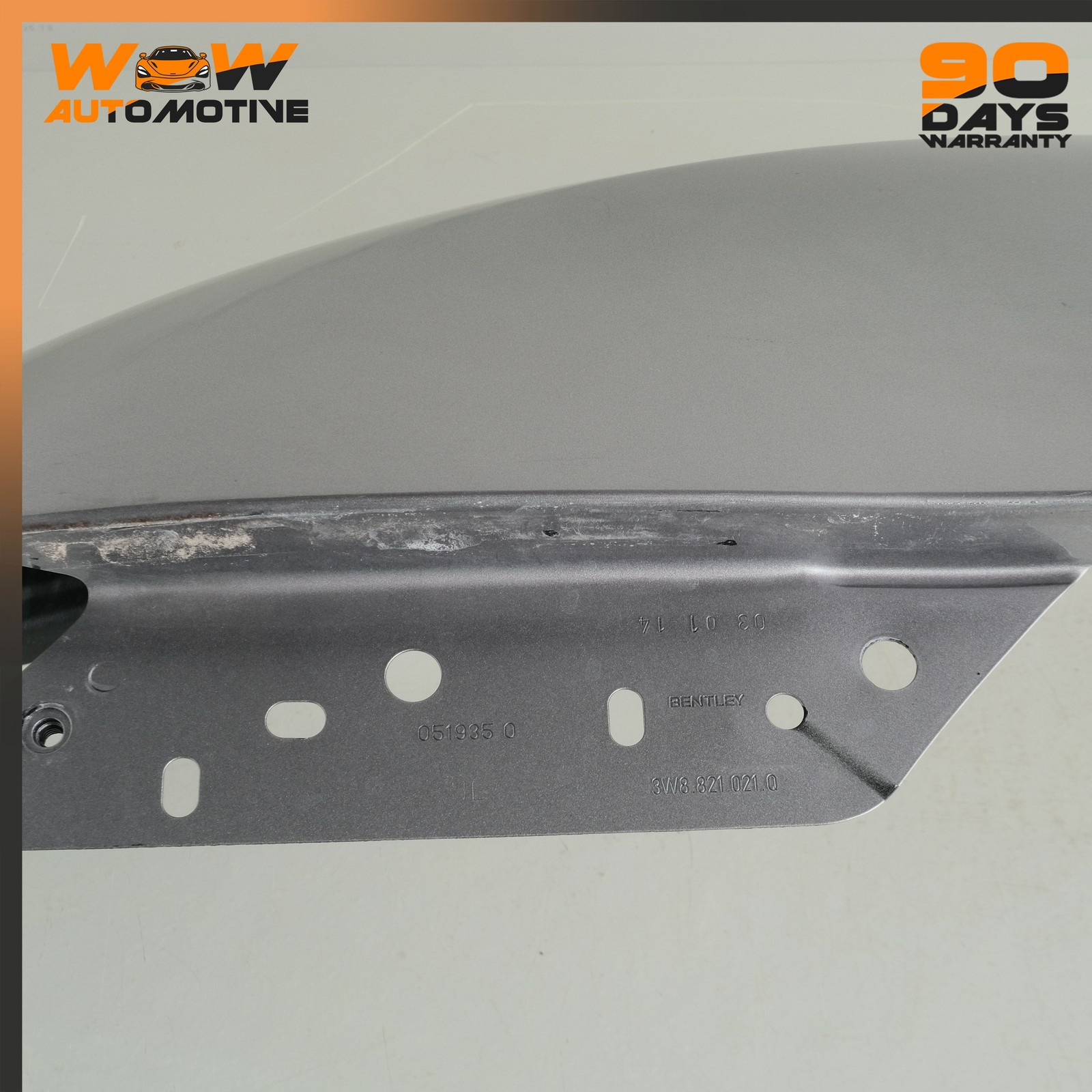 Bentley Continental GT 2010-2012 Front Left Fender Silver