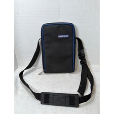 Nintendo Game Boy Carrying Case Black Blue Nylon Shoulder Bag Vintage