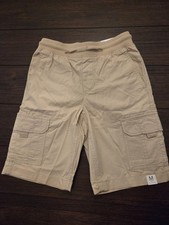 NWT Boys Sonoma Goods Pull On Drawstring Cargo Khaki Shorts Size Medium 10-12