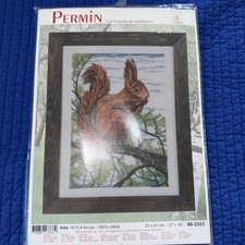 Permin Scandinavian Cross Stitch Needlework Squirrel NEW 90-3333 Free Ship