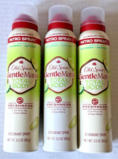 Old Spice GentleMan's Total Body Cucumber Avocado Deodorant Spray 3.5oz Lot of 3