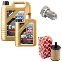 MotoröL Filter Set 10W-40 Liqui Moly 6 Liter + Schraube FüR Audi Tt Seat Vw 3.2