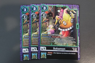 Digimon TCG (2020) - EX9-049 - 3x Sukamon - Schwarz - Uncommon