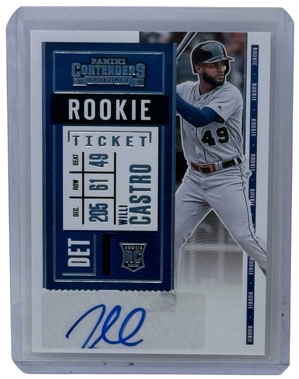 Willi Castro 2020 Panini Contenders Rookie Ticket Autograph Card Tigers RC #150