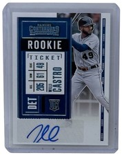 Willi Castro 2020 Panini Contenders Rookie Ticket Autograph Card Tigers RC #150. rookie card picture