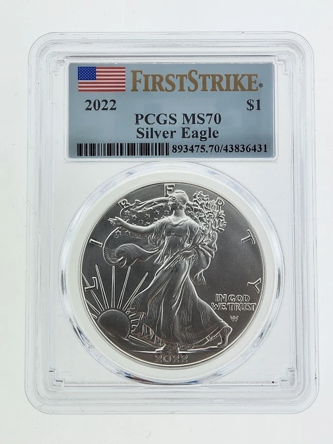 PCGS Certified American Eagle MS 70 Silver Bullion Coins for sale