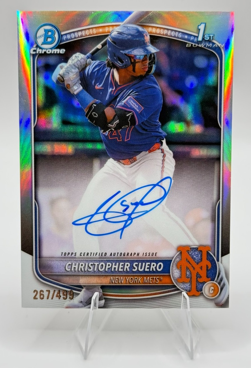 2025 Bowman Chrome - Christopher Suero - 1st Bowman Refractor Auto /499 (RC)