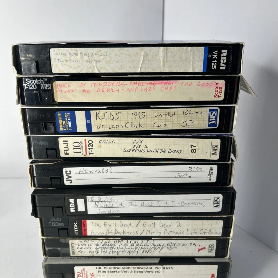 10 VHS TAPES LOT VTG HOME RECORDED SHOWS various movies and shows Slayer Lp - Image 3 of 4