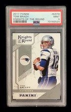 2017 panini #KRTB tom brady; knights of the round SSP insert PSA 9  (CASE HIT)