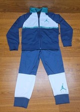 Jordan Boys Size 5 2PC Tracksuit French Blue White Jumpman Jacket Pants NWT