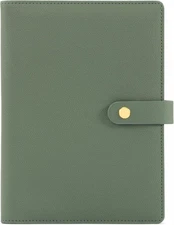 Aesthetic A5 Binder with 6 Golden Rings - Refillable & Sturdy Planner w Pockets 