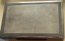 Rarität versilberte Dose Franz Beckenbauer Golfclub Schloss Nippenburg 1996