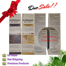 DUO-Dr.Melaxin PEEL SHOT GLOW EXFOLIANT RICE AMPOULE 80ml WHITE / BLACK RICE 