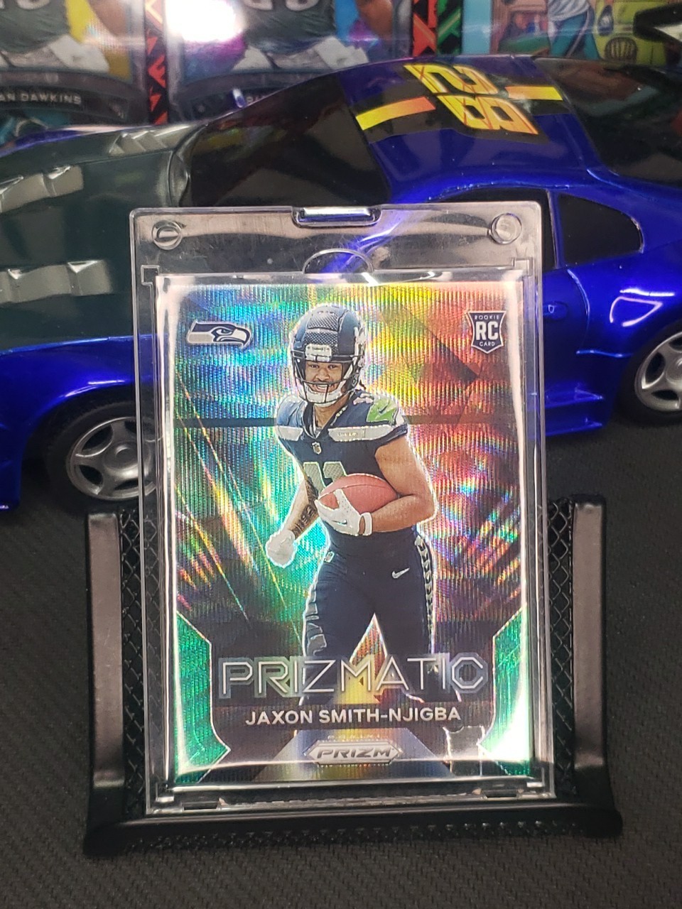 2023 Panini Prizm - Prizmatic Jaxon Smith-Njigba #1 Green Wave Prizm (RC)